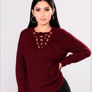 💕4 for $40 💕Burgundy fashion nova sweater